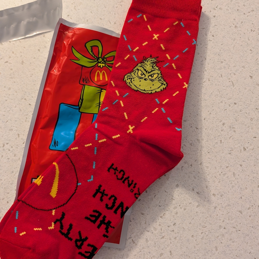 Red Grinch Socks